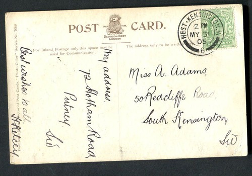 Great Britain : Beautiful vintage postal card from 1905 - Loch Katrine - used - Picture 2 of 2
