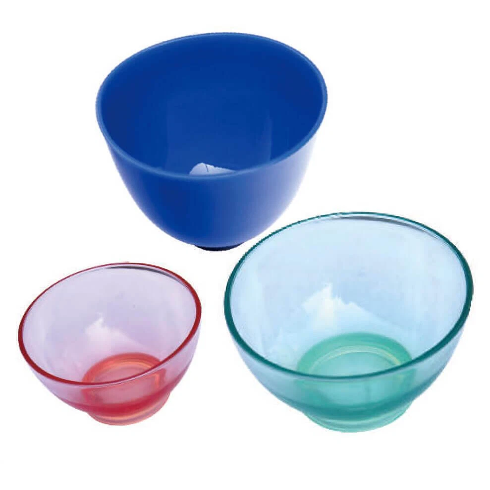5×Medium Dental Lab Flexible Rubber Impression Mixing Alginate Sapphire Bowl