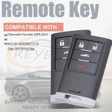 2pcs* Replacement For Chevrolet Corvette 2005 to 2013 M3N5WY7777A Remote Key Fob