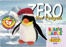 TY Beanie Babies Series 2 Zero the Penguin #247 Single Card