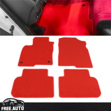 Floor Mats Fits 22-25 Honda Civic Acura Integra Nylon Red Carpets 4pcs Set
