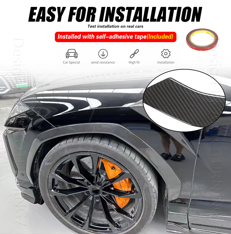 For Lamborghini Urus 2018-2023 REAL CARBON Wheel Eyebrow Arch Fender Flare Trim