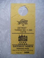 2003 Cleveland Cavaliers LeBron James Rookie Season Parking Pass Gund Arena