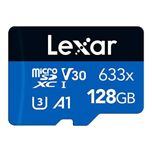Lexar 633x Scheda Micro SD 128 GB Scheda di Memoria microSDXC UHS-I Con Adatt...