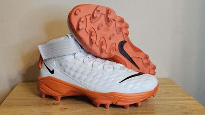 Sz 13.5 Nike Force Savage Pro 2 Shark White Orange Football Cleats BV5448-100