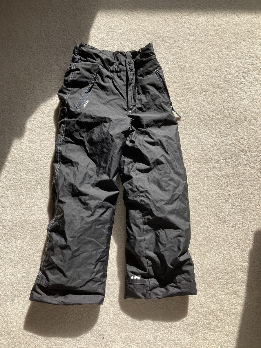 WEDZE WATERPROOF SKI SNOWBOARDING PANTS BLACK TROUSERS SIZE 10