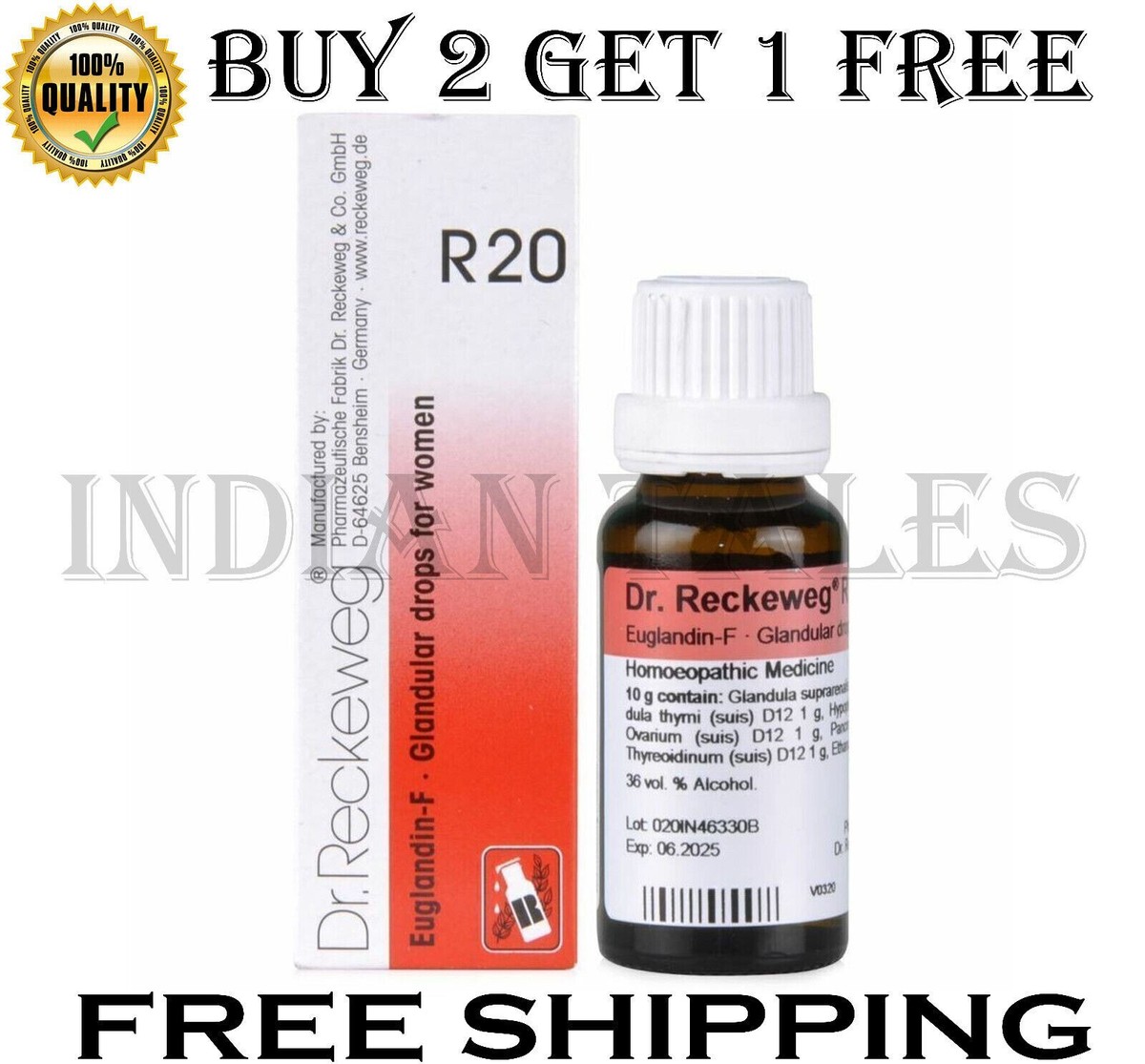 Dr. Reckeweg R20 Drops for Women Drop(22ml) (Buy 2 Get 1 Free) Free Shipping