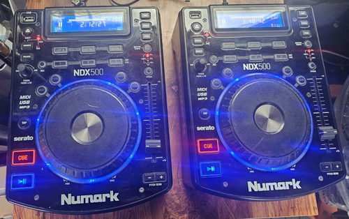 2 x Numark NDX500 DJ CD/MP3/MIDI USB media player - working
