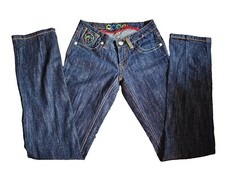 Coogi Australia Rainbow Colorful Embroidered Straight Leg Jeans Size 5/6