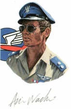 Amir Nachumi Hand Signed Cut Signature GOE Lithograph F-16 Fighting Falcon