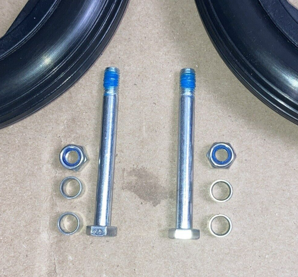 2 Medline Wheelchair 8” Casters Bolts Spacers & Lock Nuts