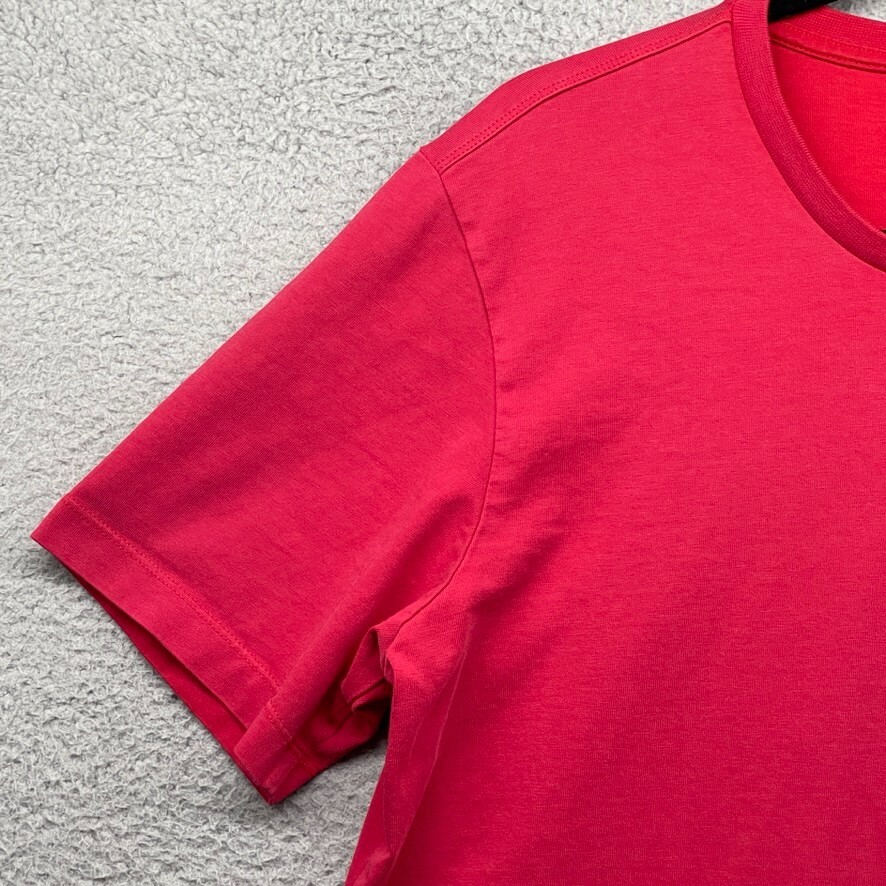 Adidas Mens T-Shirt Red Short Sleeve Crew Neck Climalite Cotton Pullover Size M thumbnail 3