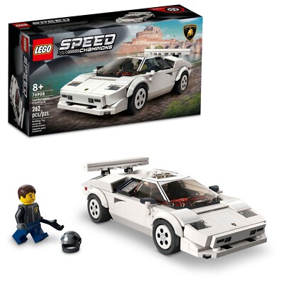 LEGO 76908 Speed Champions Lamborghini Countach, Rennfahrer mit Helm Neu & OVP