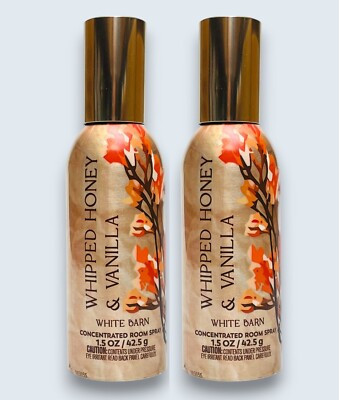 2 Bath & Body Works WHIPPED HONEY VANILLA Room Spray Perfume Mini 1.5 oz