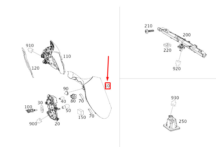 MERCEDES-BENZ GLA X156 Rear Left Outer Taillight A1569069700 NEW  