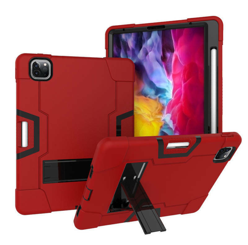 Shockproof Hard back hard silicon back Stand Case For iPad Pro 11\