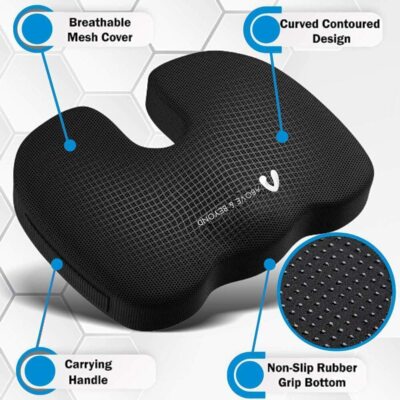 Coccyx Cushion Seat Relieve Sciatica, Back Tailbone Pain - Main Image