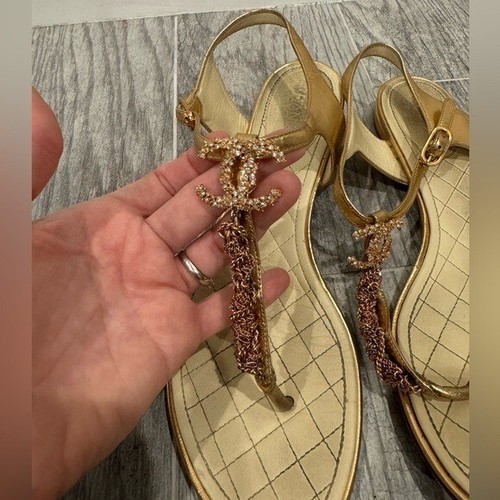 Chanel gold sandals - Gem Chanel gold sandals - Gem