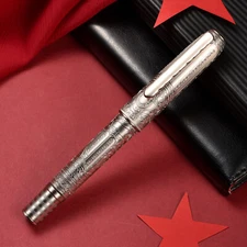 Hongdian 100 Piston Fountain Pen EF/F//M Long Blade Nib Metal Engraving Pen
