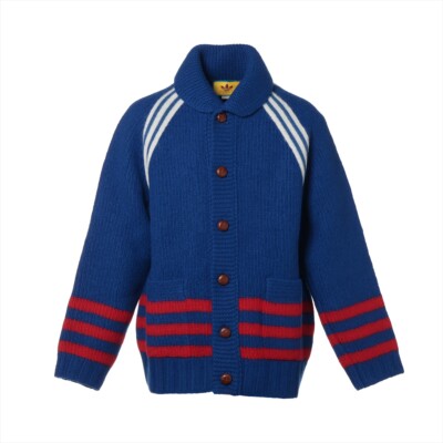 Gucci x Adidas Michele period Wool Knit M Men's Blue 713184 Gucci x Adidas Michele period Wool Knit M Men's Blue 713184