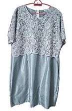 Gray with White Lace Dress of Siam Design 3XL Large Size Nice Gift for Lady