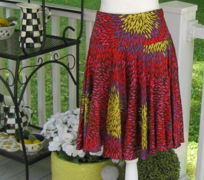 Trina Turk Los Ángeles Lujo Estilo Casual Trabajo Boda Fiesta Falda Seda 2 h Foto 3 de 4