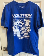 Voltron Blueprint T-Shirt Blue 100 Cotton Size L Large Gently Used