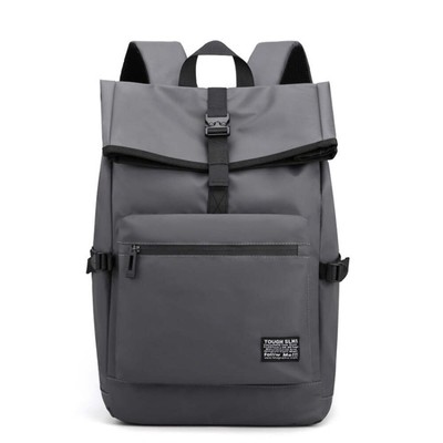 Simple Leisure Travel Bag Computer Backpack (Grey) for Men