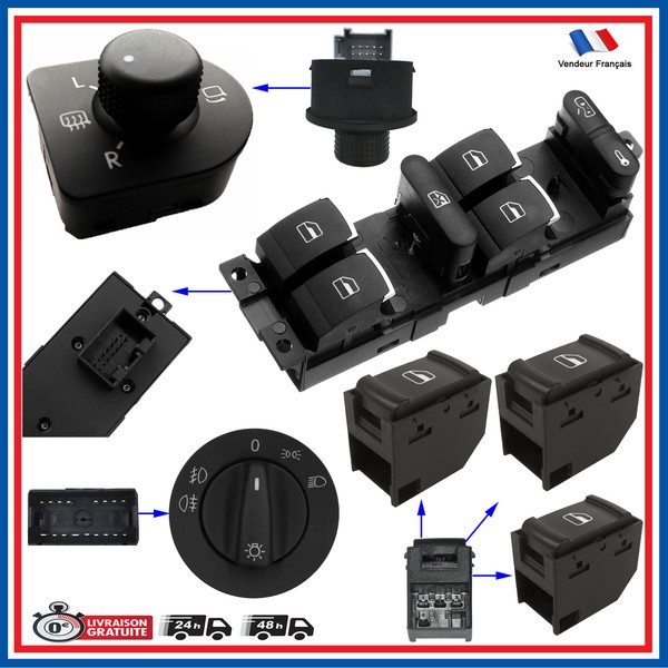 Knopf FüR Fensterheber Elektrisch + Retro + HöHepunkt VW Golf 4 1998-2005 1998-image