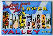 Greetings from Rio Grande Valley Texas FRIDGE MAGNET travel souvenir "style B"