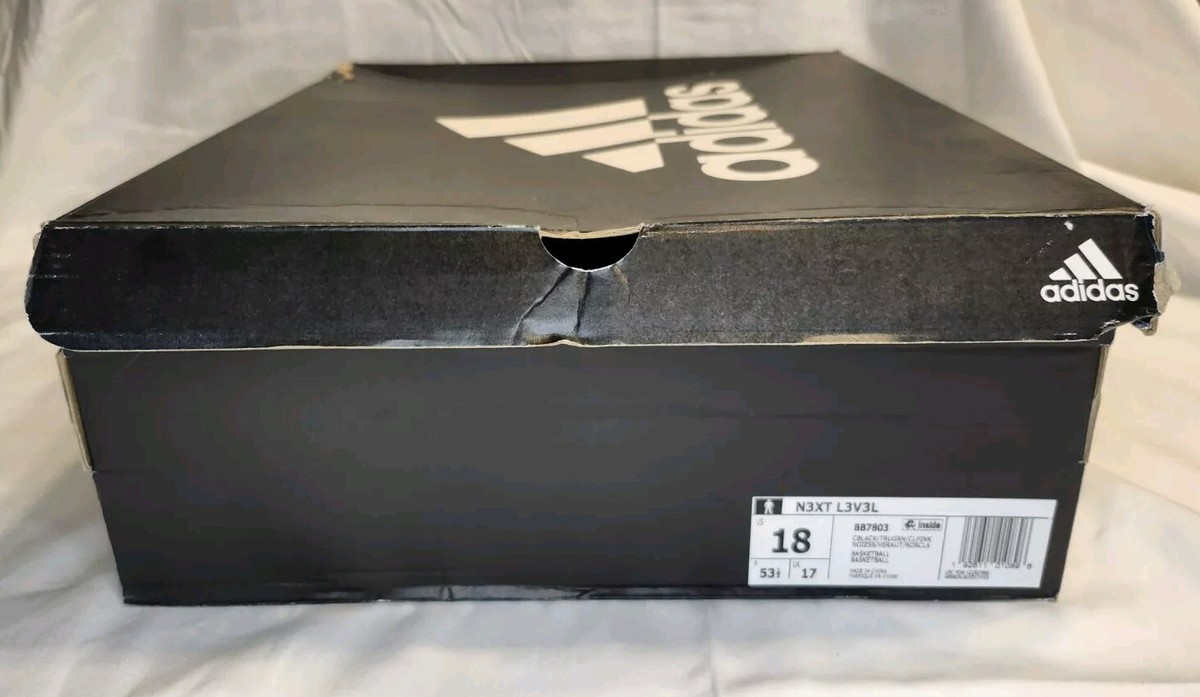 Adidas N3Xt Graphic Midsole Men's Basketball Shoes Size 18 Black