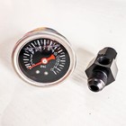 1.5" 0-15psi Low Pressure Fuel Pressure Gauge Liquid 1/8" Npt W/ 6An Adapter