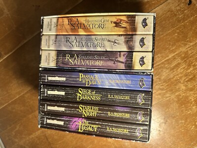 Forgotten Realms R A Salvatore Paper Book Lot 7 Mythical Fiction Dungeon Dragon