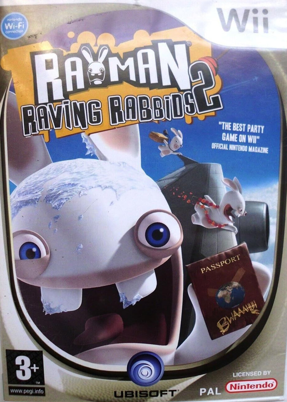 Rayman Raving Rabbids 2 Nintendo Wii PAL UK EXCELLENT Condition