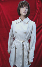 Vince Camuto Cream G/large Mac Trench Raincoat With Belt 57% Cotton (chest 40)