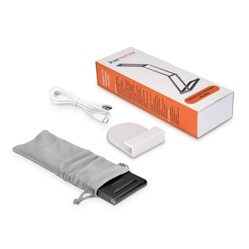 Lámpara de noche plegable con cabeza giratoria de aluminio color negro - Imagen 7 de 7