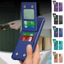 For Samsung Galaxy A55 A36 A35 A26 A17 Back Card Holder Rugged Wallet Phone Case