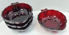 Vintage Anchor Hocking Royal Ruby Leaf Shaped Dessert Bowls-Lot of 4