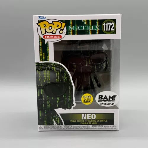 FUNKO POP! MOVIES #1172 NEO CODED THE MATRIX GLOWS BAM! EXCLUSIVE W/ PROTECTOR