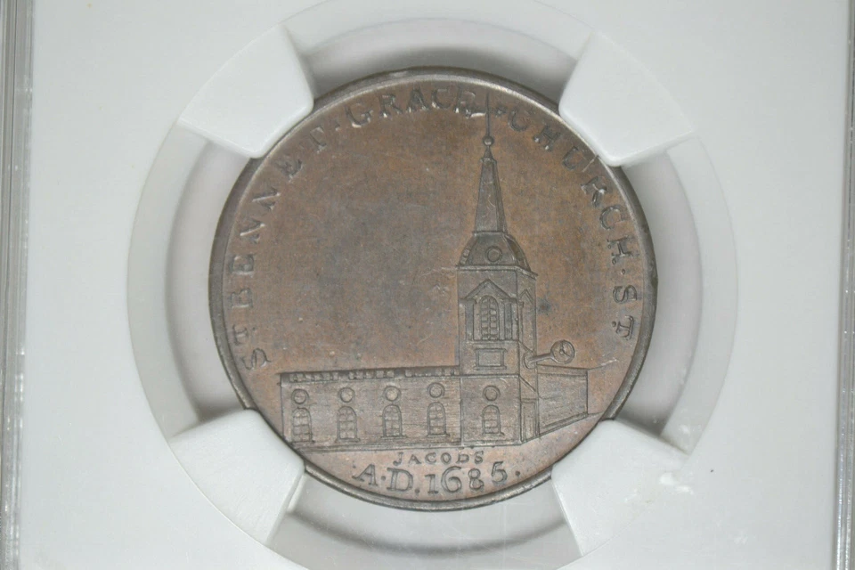 Great Britain: 1797 Halfpenny- D&H 589-  Middlesex-Skidmores's- NGC MS-64 BN - Image 2 of 4