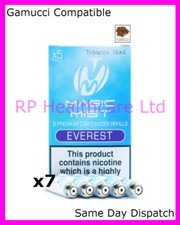 Gamucci Compatible Cartomizer- MagicMist 18mg (1.8%) Original x 7 Packs of 5(35)