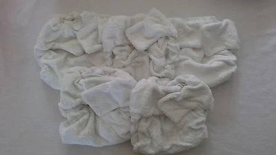 Easy Peasy Cotton Eco Bumble Nappy value pack of 5 White Washable Nappies