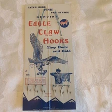 Eagle Claw # 8 Card of 6 Double Gut Hooks USA Fishing Tackle Wright & McGill 