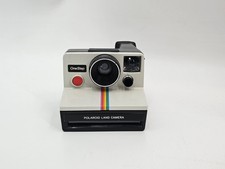 Vintage Original Polaroid SX-70 OneStep White Rainbow Stripe Land Camera