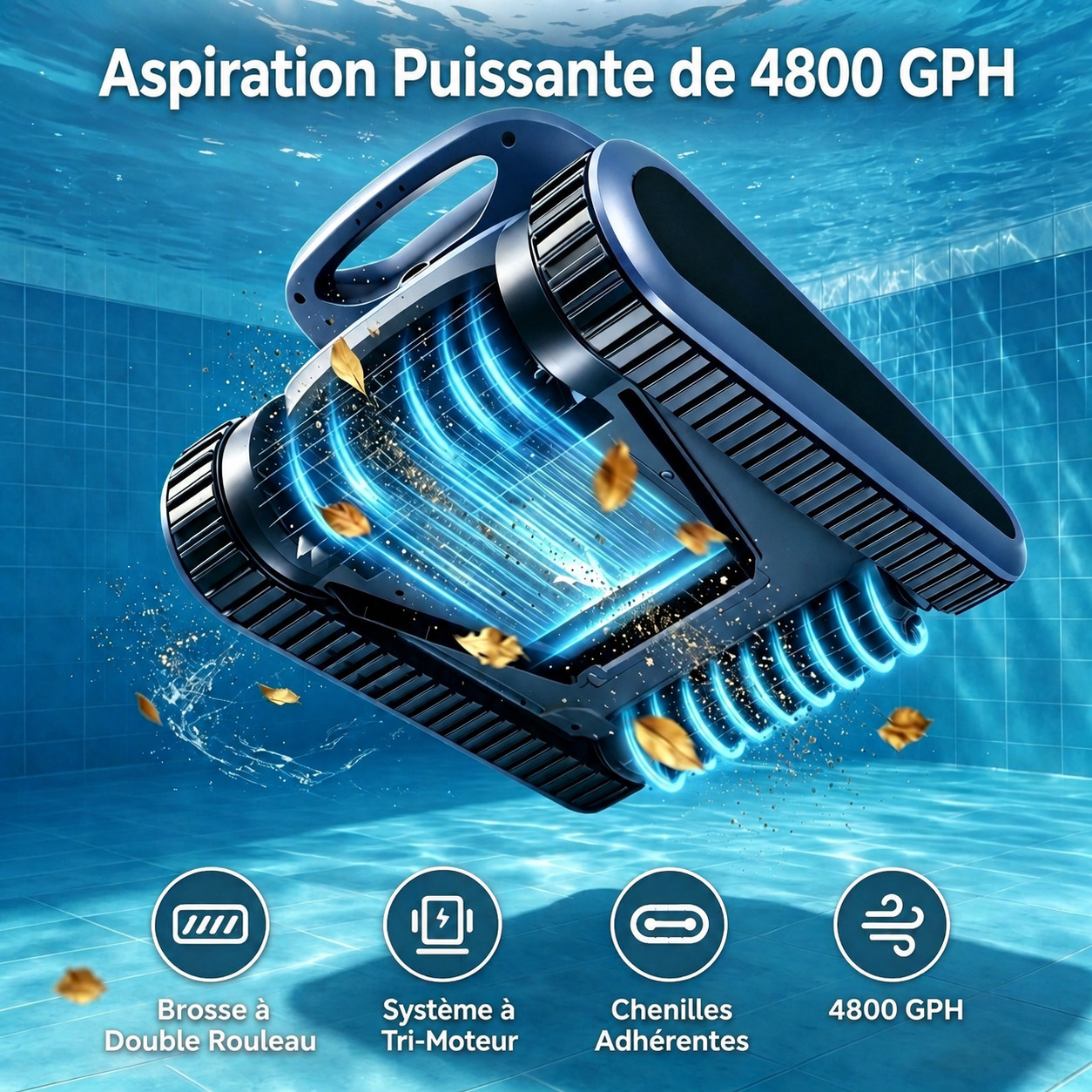 robot piscine – vue détaillée