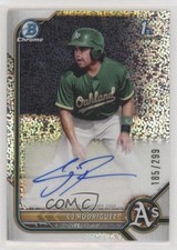 2022 Bowman Chrome Prospect Speckle Refractor 185/299 CJ Rodriguez Auto 2f9