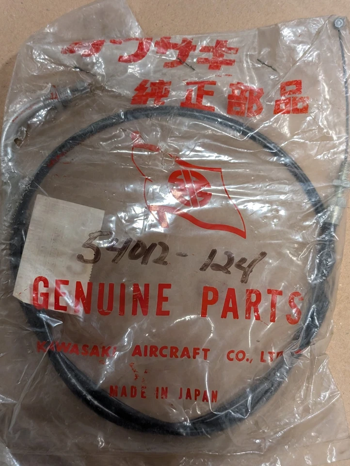 Cable de acelerador Kawasaki KZ750 B 1976-1979 #54012-124 OEM NOS Foto 2 de 4