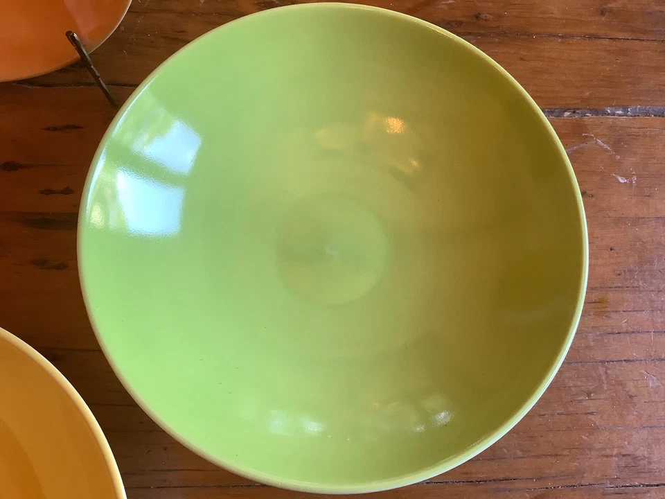 "Juego de 6 cuencos para pasta de 10"" naranja verde amarillo caja y barril" Foto 3 de 4