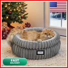 Balance Cat Bed Kitten Bed Washable Round Cat Beds For Indoor Cats Super Soft