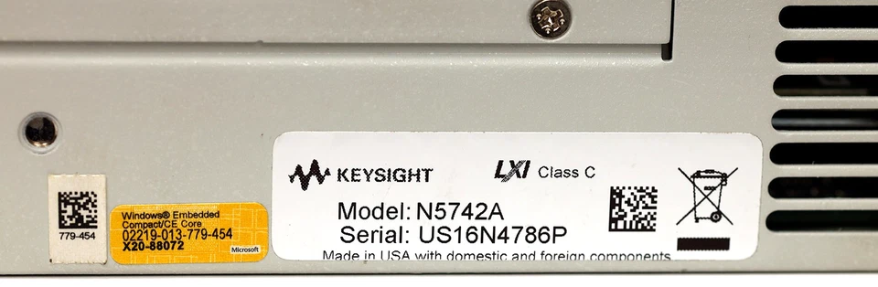 Keysight N5742A DC System Power Supply, 8 V, 90 A, 720 W, GPIB, LAN, USB, LXI - Image 3 of 4